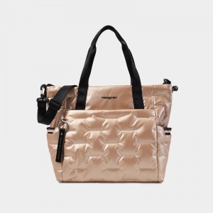 Beige Hedgren Puffer Women's Tote Bags | NVC338FA