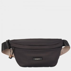 Black Brown Hedgren Halo Women's Belt Bags | QWX6122DV