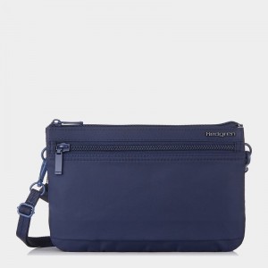 Dark Blue Hedgren Emma Women's Crossbody Bags | GMX6389VU