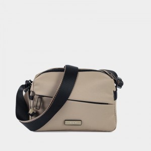 Grey Beige Hedgren Neutron Small Women's Crossbody Bags | OWG319BF