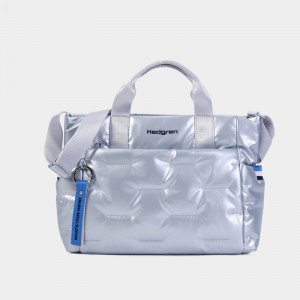 Light Blue Hedgren Softy Women's Handbag | NPQ2032DW