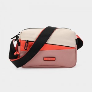 Pink Orange Hedgren Neutron Small Women's Crossbody Bags | WFJ1311MN