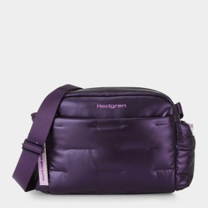 Purple Deep Blue Hedgren Cozy Women's Shoulder Bags | DUS9631JM