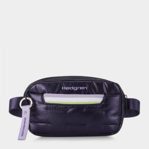 Purple Deep Blue Hedgren Snug Women's Belt Bags | DUE619GE