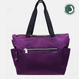 Purple Hedgren Margaret Sustainably Made Women's Tote Bags | HAI1870FO