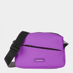 Purple Hedgren Neutron Small Women's Crossbody Bags | NMH5954EJ