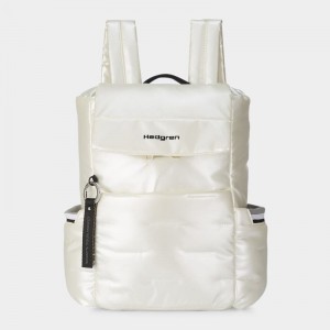 White Hedgren Billowy Women's Backpacks | IEI2111LP