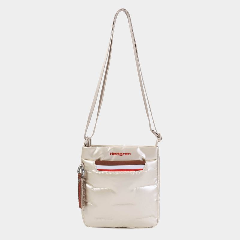 Beige Hedgren Cushy Women's Crossbody Bags | KBK4584QI