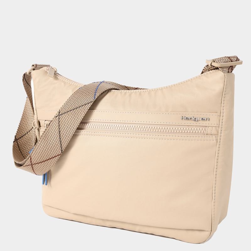 Beige Hedgren Harper's Rfid Women's Shoulder Bags | YJO7056XW