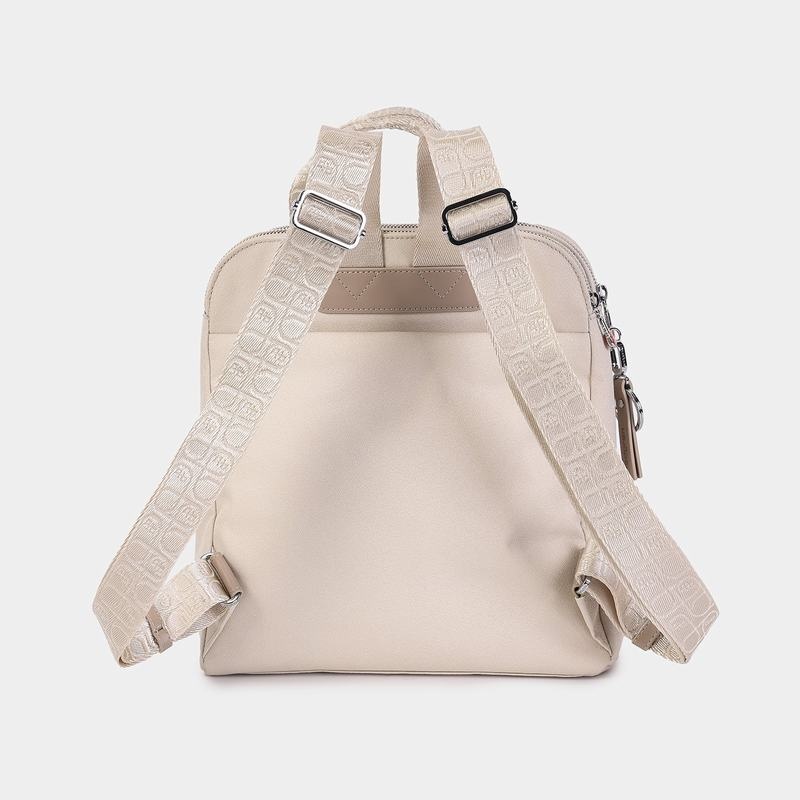 Beige Hedgren Latte Women's Backpacks | WWZ672TC