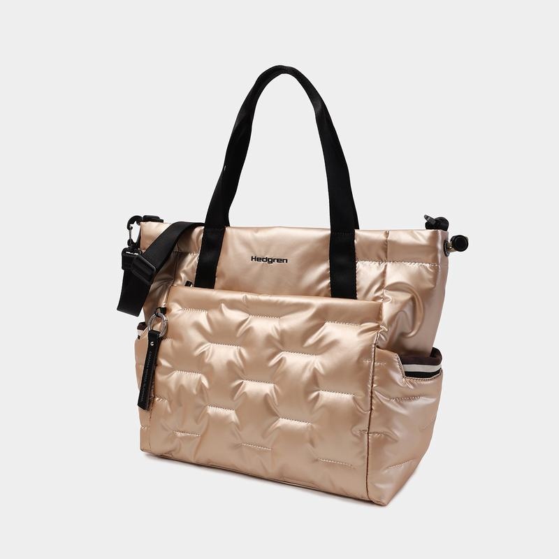 Beige Hedgren Puffer Women's Tote Bags | NVC338FA