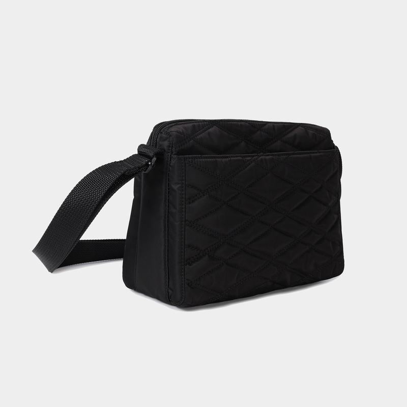 Black Hedgren Quilted Eye Rfid Medium Women's Shoulder Bags | WUH6780TU