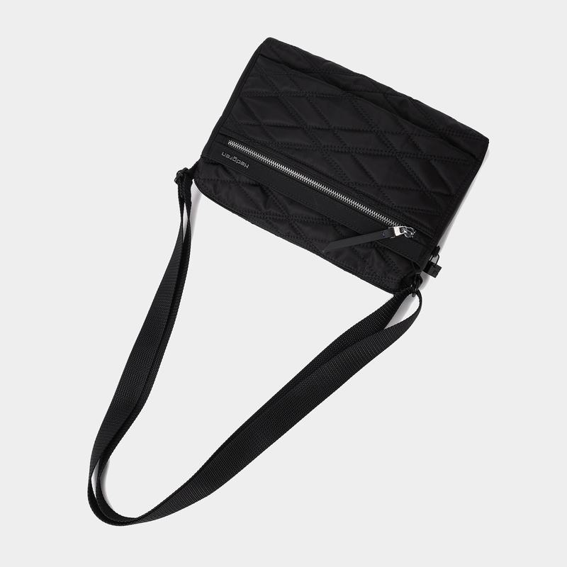 Black Hedgren Quilted Eye Rfid Medium Women's Shoulder Bags | WUH6780TU