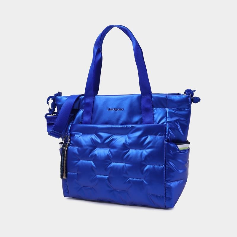 Blue Hedgren Puffer Women's Tote Bags | ZGJ8763CK