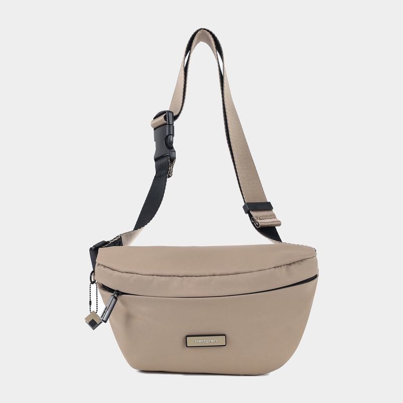 Grey Beige Hedgren Halo Women's Belt Bags | WFN9950ML