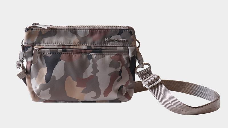 Grey Camo Hedgren Rain Sustainably Made Women's Crossbody Bags | IJZ4623TH