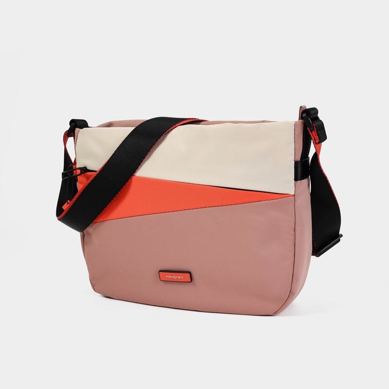 Pink Orange Hedgren Gravity Women's Crossbody Bags | AOP8100YG