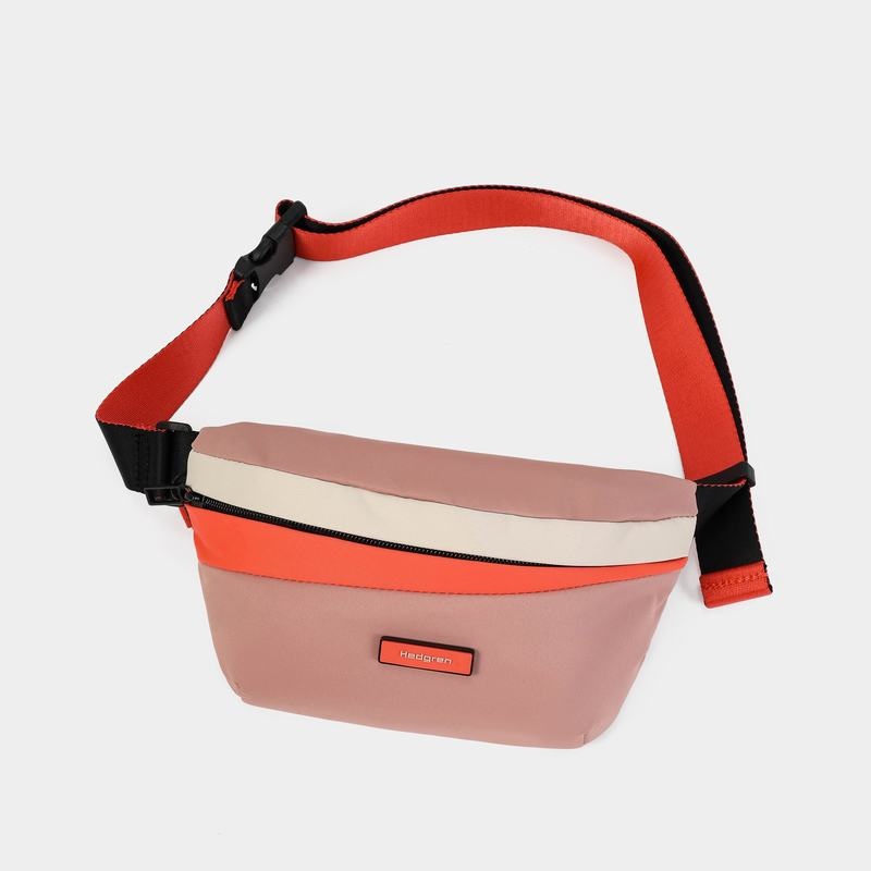 Pink Orange Hedgren Halo Women's Belt Bags | NAP4656LG