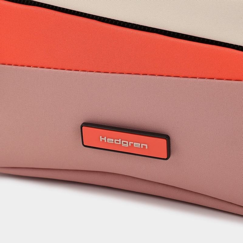 Pink Orange Hedgren Neutron Small Women's Crossbody Bags | WFJ1311MN