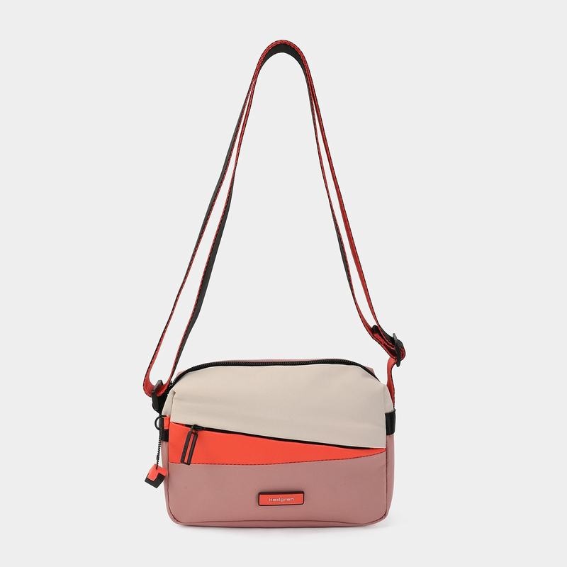 Pink Orange Hedgren Neutron Small Women's Crossbody Bags | WFJ1311MN