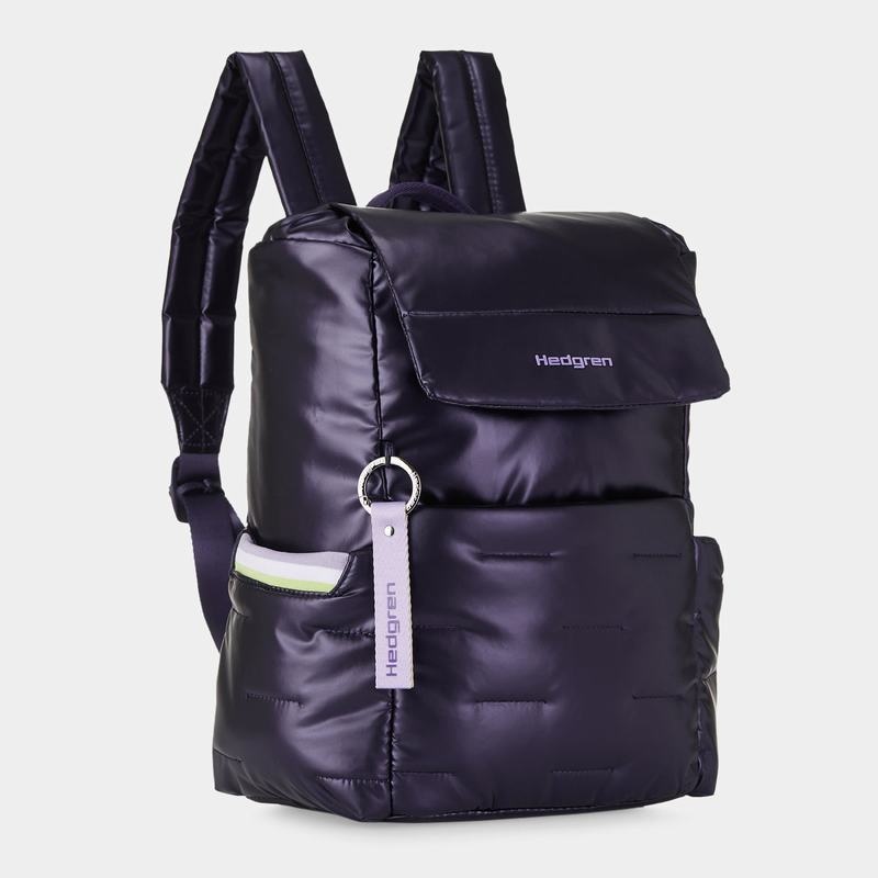 Purple Deep Blue Hedgren Billowy Women's Backpacks | AHD454MZ