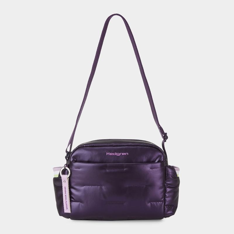 Purple Deep Blue Hedgren Cozy Women's Shoulder Bags | DUS9631JM