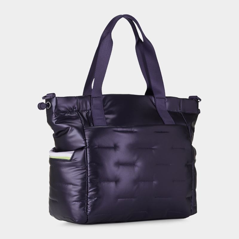 Purple Deep Blue Hedgren Puffer Women's Tote Bags | FTO4879YJ