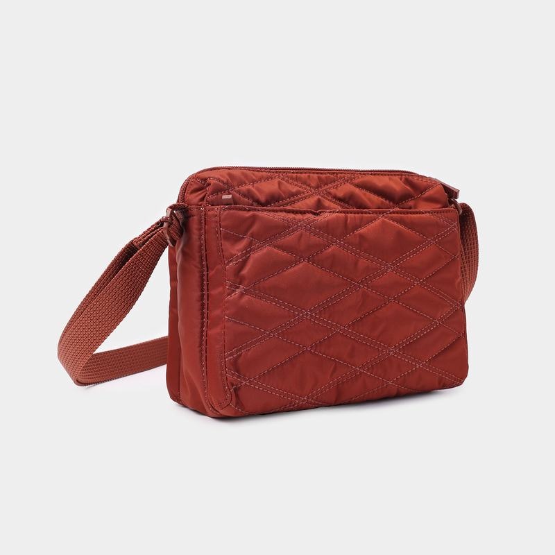 Red Brown Hedgren Quilted Eye Rfid Women's Shoulder Bags | SDA2819LF