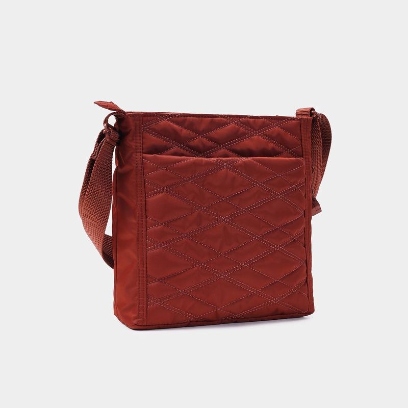 Red Brown Hedgren Quilted Orva Rfid Women's Crossbody Bags | JNR729IY