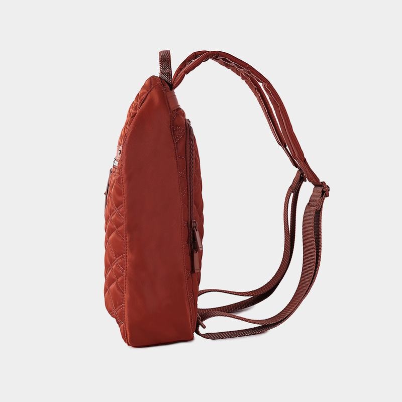 Red Brown Hedgren Vogue Large Rfid Women's Backpacks | RMA7516ST