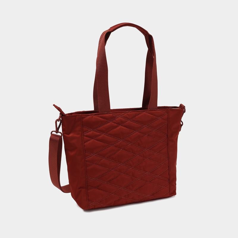 Red Brown Hedgren Zoe Medium Rfid Women's Tote Bags | VMT31QV