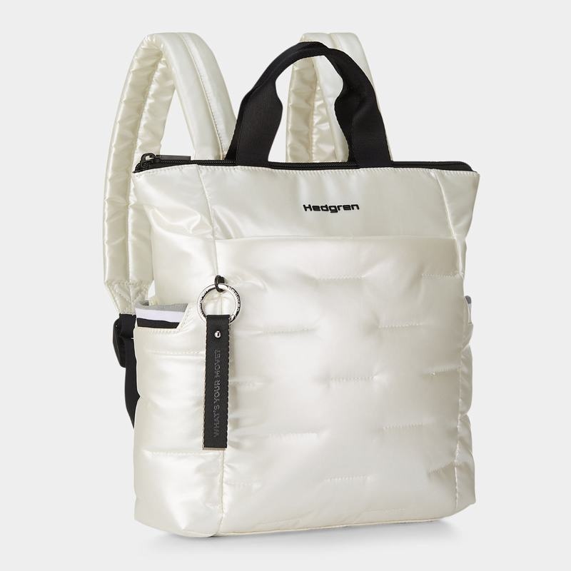 White Hedgren Comfy Women's Backpacks | VKL6143BW